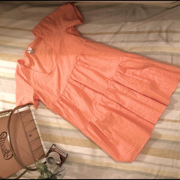 Universal Thread babydoll cotton peach dress M - Picture 2 of 5